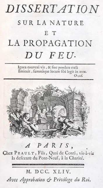 Dissertation sur la nature et la propagation du feu / [par la Mise Du Châtelet] | Gallica