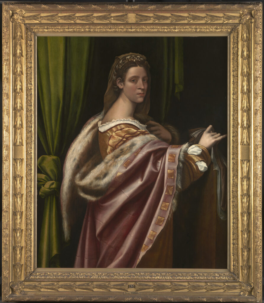 Supposed portrait of D'Aragona painted by Sebastiano del Piombo in the mid 1520s