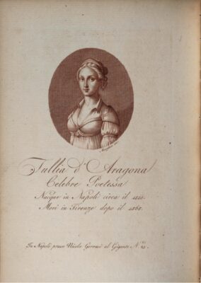 Illustration of D'Aragona in a collection of biographies published in Naples in 1814 