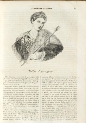 Illustration of D'Aragona in the fifth volume of "Cosmorama pittorico" published in 1839 