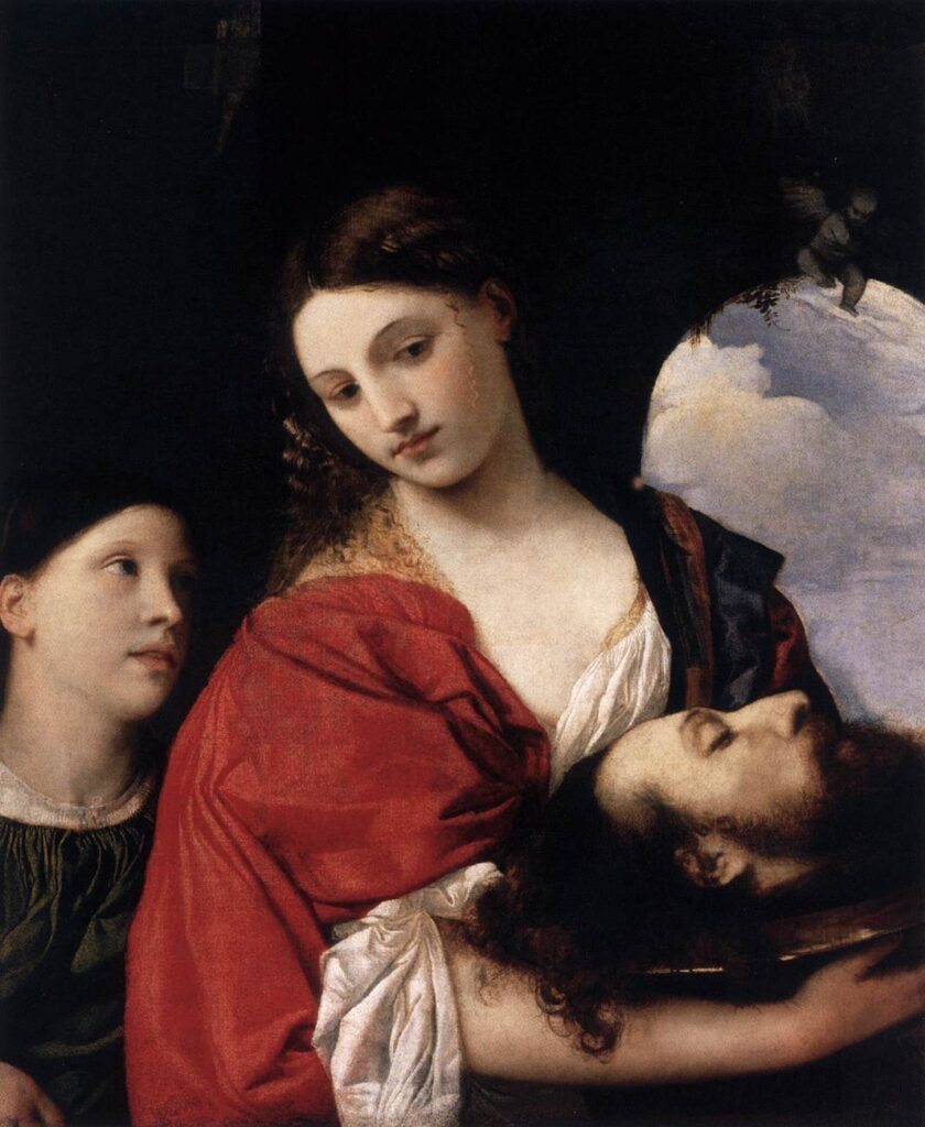 Salome with the Head of John the Baptist, painted by Titian circa 1515