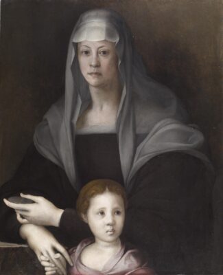 Maria Salviati de' Medici and Giulia de' Medici painted circa 1539