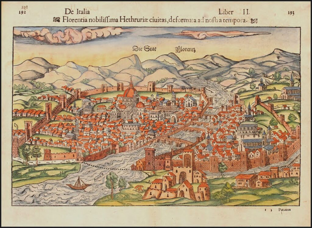 Map of Florence circa 1550