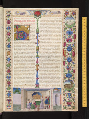 Manuscript page from the 1467 edition of Boccaccio's book "The Decameron"