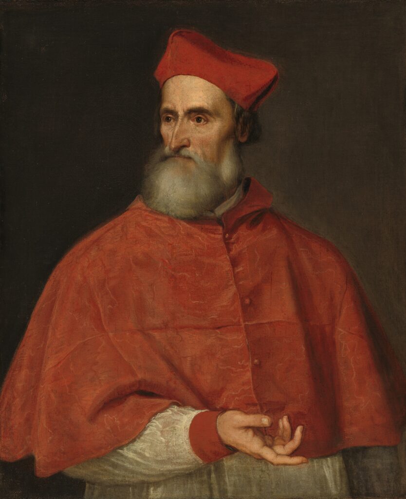 Portrait of Cardinal Pietro Bembo painted by Titian circa 1539 to 1540