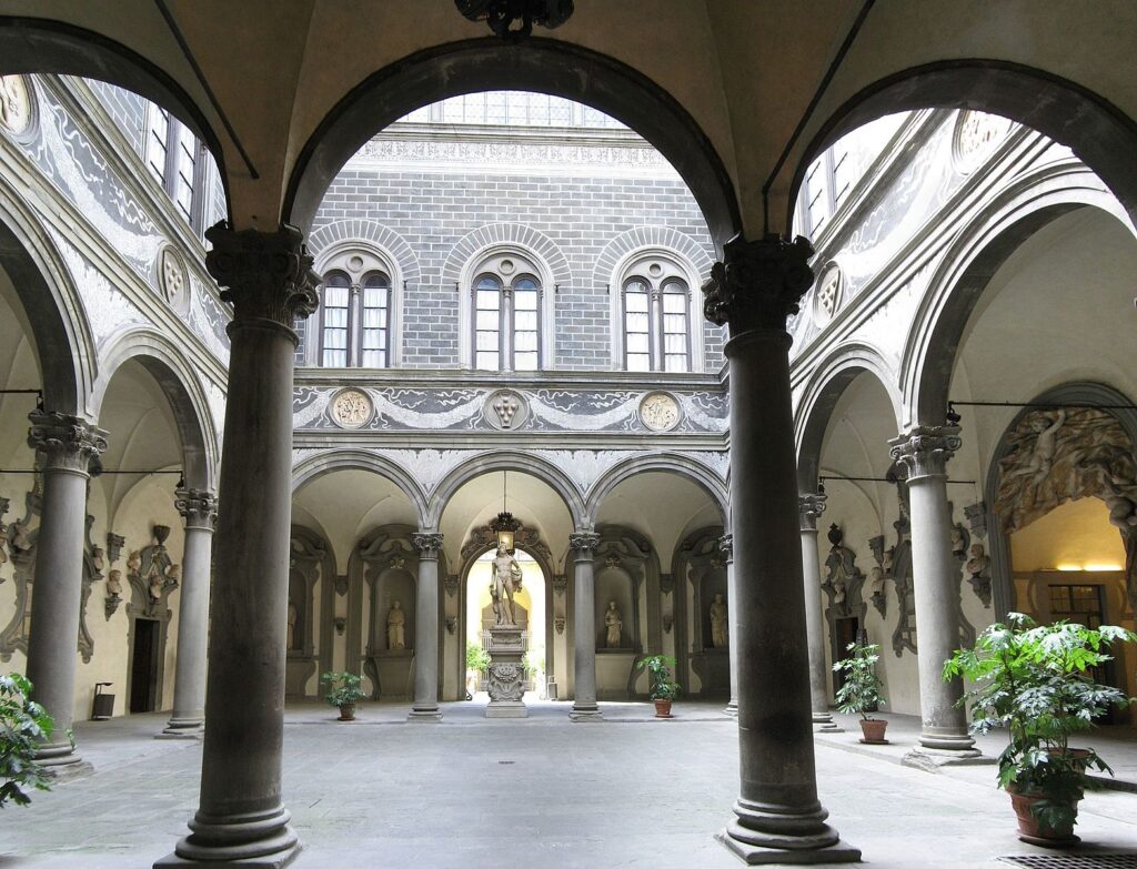 Courtyard of the Palazzo Medici-Riccardi in Florence