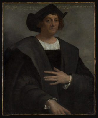 Portrait of a Man, said to be Christopher Columbus, painted by Sebastiano del Piombo in 1519