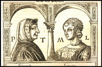 Portrait of Petrarch and Laura de Noves circa 1545