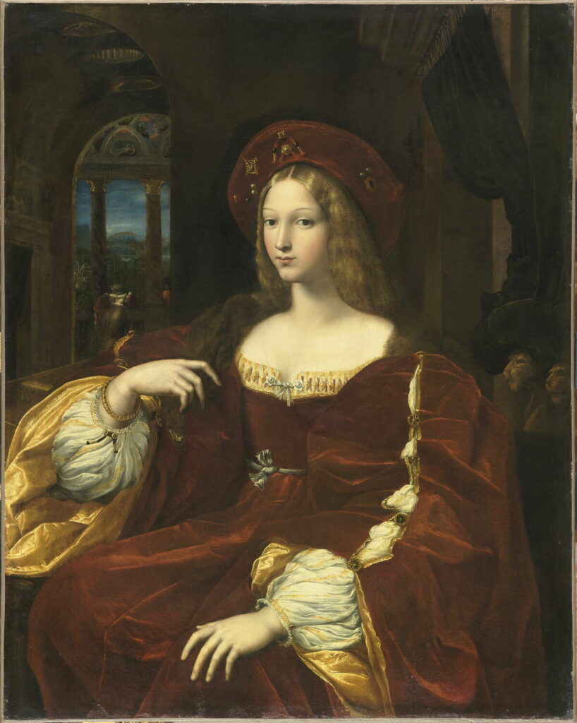 Long believed portrait of Giovanna d'Aragona painted by Raphael and Giulio Romano circa 1518