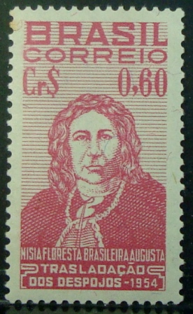 A 1954 Brazilian postage stamp depicting Nísia Floresta.