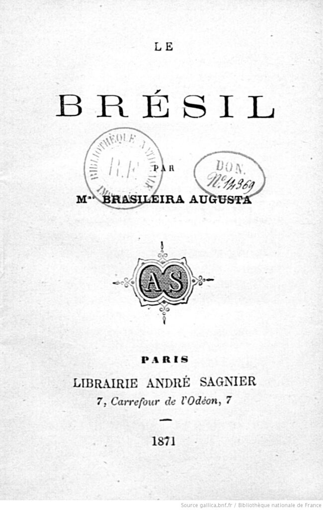 The title page of Le Brésil (1871).