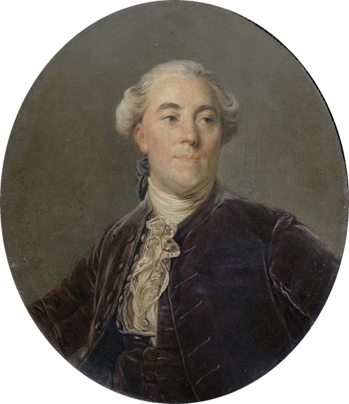 An oil portait of Jacques Necker, father of Germaine de Staël.