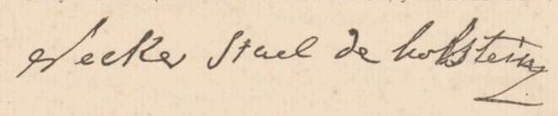 Scan of Germaine de Staël's signature "Necker Stael de Holstein."