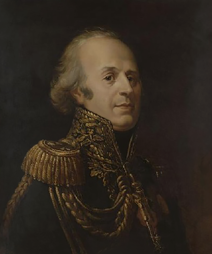Portrait Louis, comte de Narbonne-Lara in three-quarters profile.